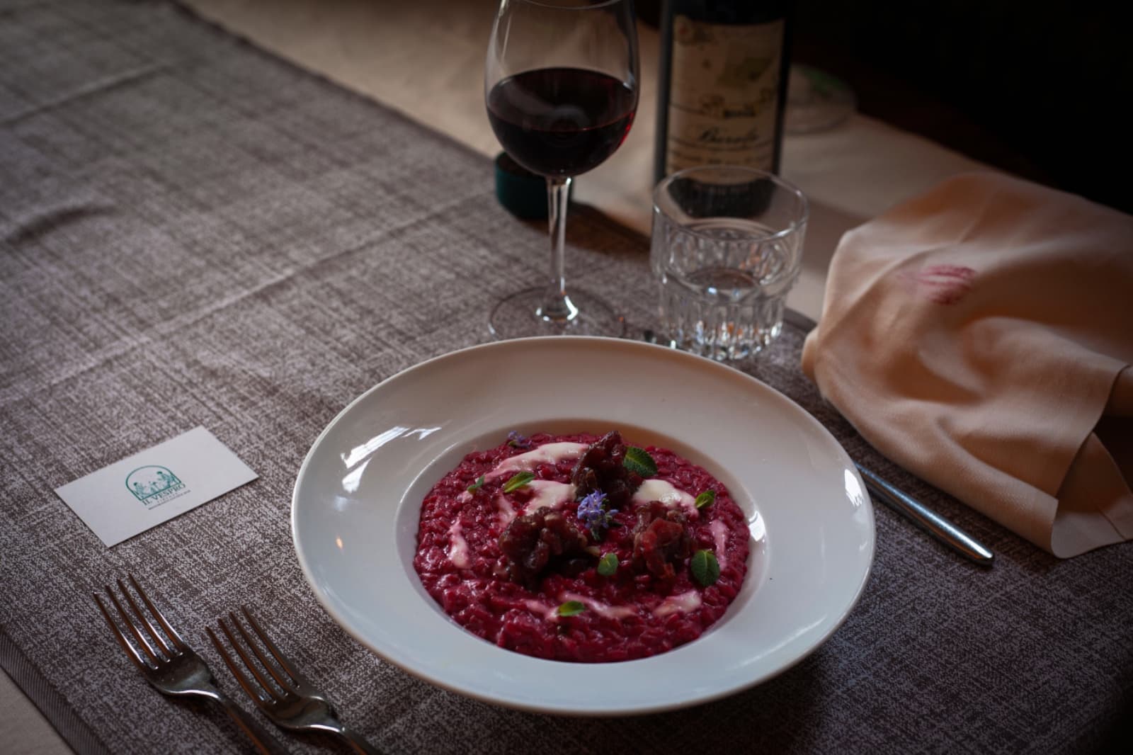 An intimate dining experience at Il Vespro